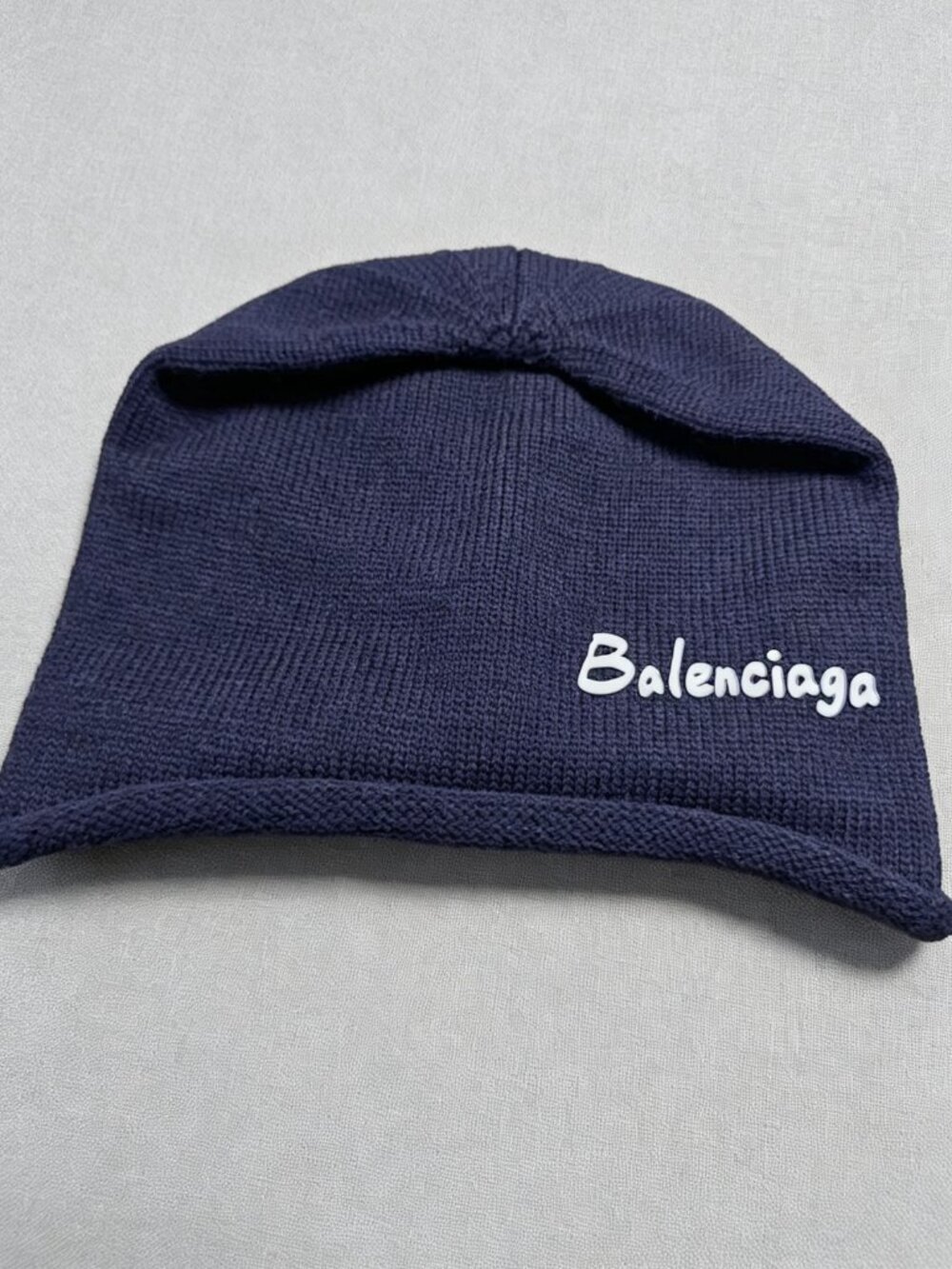 Balenciaga Wool Knit Beanie Hat Black